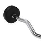 Barbell/Fixed Bent Bar Rubberized 10 - 50 KG HMS