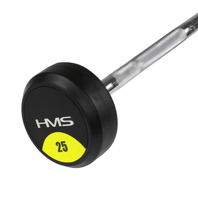Barbell/Fixed Bent Bar Rubberized 10 - 50 KG HMS