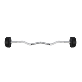 Barbell/Fixed Bent Bar Rubberized 10 - 50 KG HMS