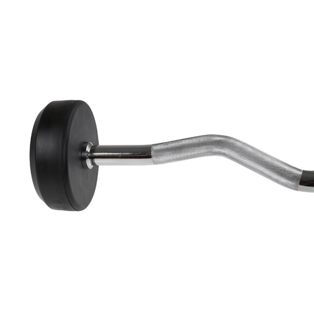 Barbell/Fixed Bent Bar Rubberized 10 - 50 KG HMS