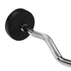 Barbell/Fixed Bent Bar Rubberized 10 - 50 KG HMS