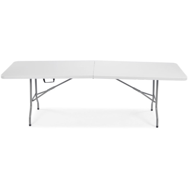 Folding catering table, length 240 cm - white