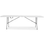 Folding catering table, length 240 cm - white