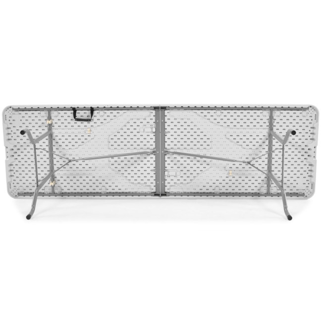 Folding catering table, length 240 cm - white