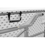 Folding catering table, length 240 cm - white