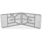 Folding catering table, length 240 cm - white