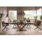 GENESIS TABLE WHITE/DAB 180(240)X90