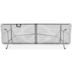 Folding catering table, length 240 cm - white