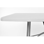 Folding catering table, length 240 cm - white