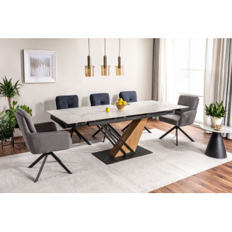 GENESIS table White/Oak160(220)X90