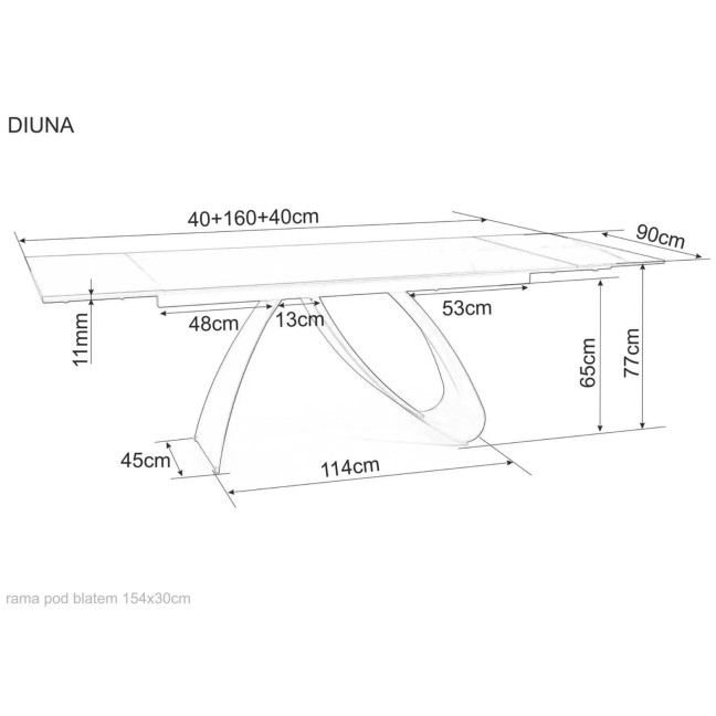 DUNA table Matt black