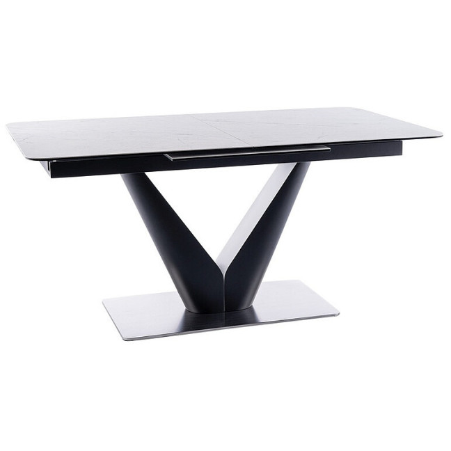 CANYON CERAMIC Table White Marble/Black