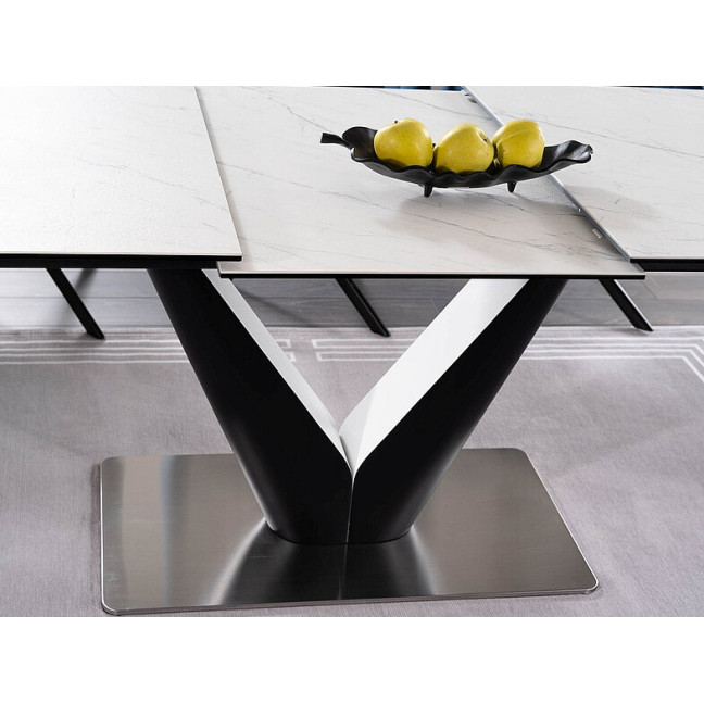 CANYON CERAMIC Table White Marble/Black