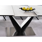 CANYON CERAMIC Table White Marble/Black