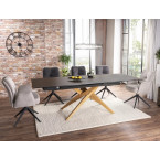 Loreto Ceramic Ossido Bruno table