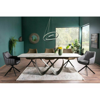 Infinity Ceramic White Amber table