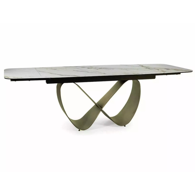 Infinity Ceramic White Amber table