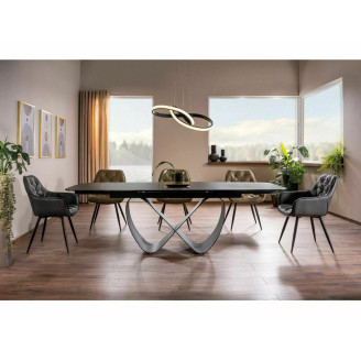 Infinity Ceramic Black Azario table