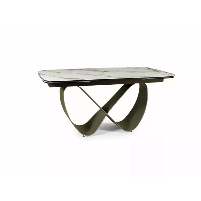 Infinity Ceramic White Amber table