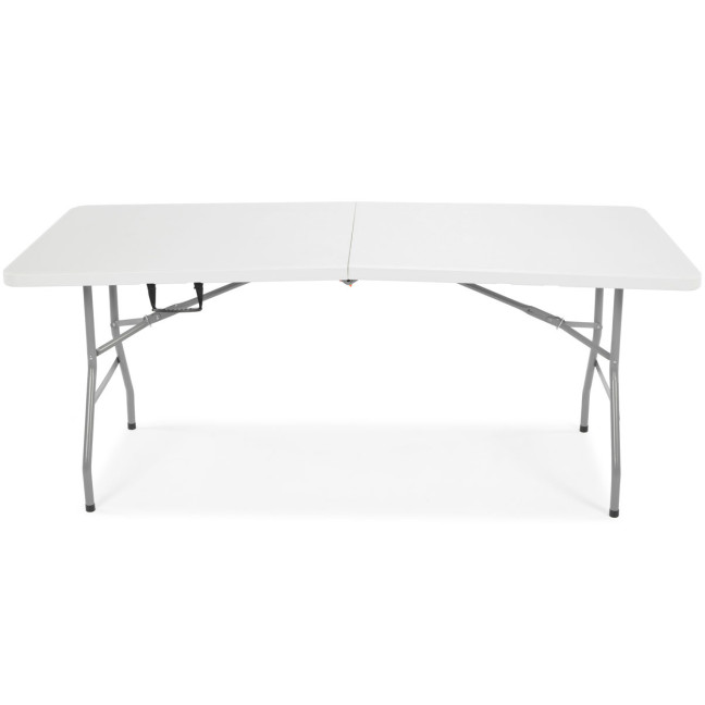 Folding catering table, length 240 cm - white