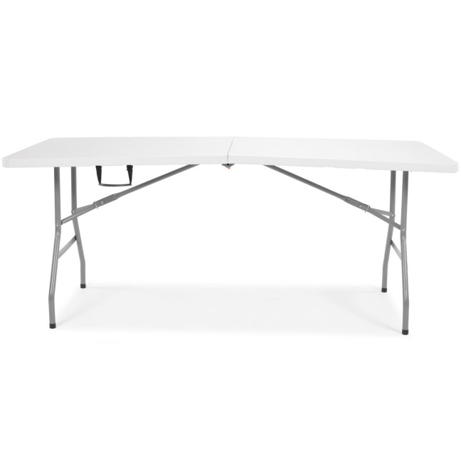 Folding catering table, length 240 cm - white