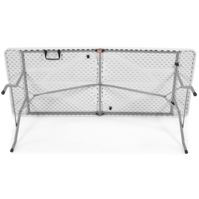 Folding catering table, length 240 cm - white