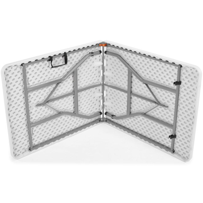 Folding catering table, length 240 cm - white