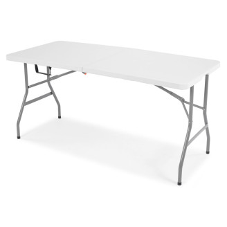 Folding catering table, length 240 cm - white