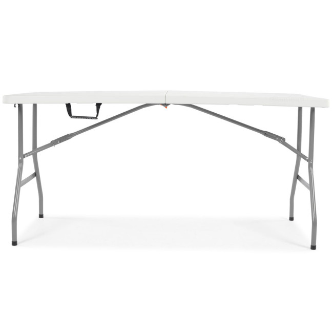 Folding catering table, length 240 cm - white