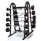 Barbell bar set with a load of 10-55 kg