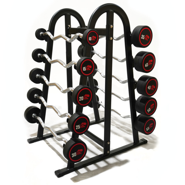 Barbell bar set with a load of 10-55 kg