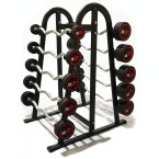 Barbell bar set with a load of 10-55 kg