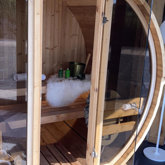 Sauna/Thermowood Pool Sauna/ For 2 people/Outdoor for the garden/ Barrel Sauna