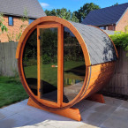 Sauna/Thermowood Pool Sauna/ For 2 people/Outdoor for the garden/ Barrel Sauna