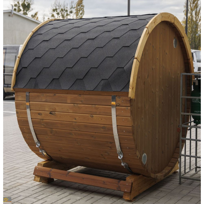 Outdoor Terrace Sauna / Electric or Wood-Burning Harvia Heater / High-Quality Scandinavian Spruce (Thermowood)