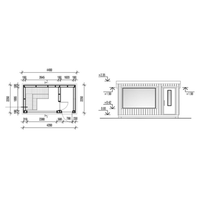 Outdoor sauna/MODULAR SAUNA KALLE “L”