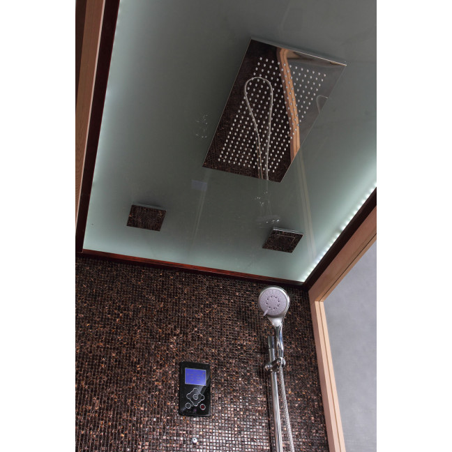 Dry sauna with HARVIA 6 kW stove + Shower cabin with hydromassage and steam function | Luxury Relaxation | Scandinavian Style