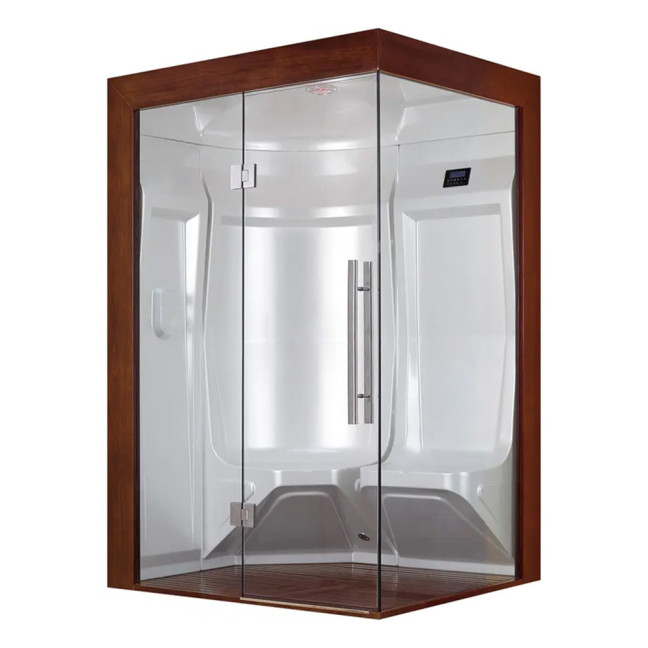 MUE-202ST-W Steam Sauna LEFT 5 kW | Wellness | Relax | SPA | Scandinavian Style | For Family and Friends
