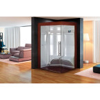 MUE-202ST-W Steam Sauna LEFT 5 kW | Wellness | Relax | SPA | Scandinavian Style | For Family and Friends