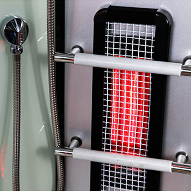 MUE-K1082 TRIO, infrared sauna, steam sauna and shower cabin | Panoramic Glass | For Family and Friends