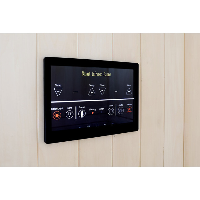 MUE-1816 Dry sauna with 6 kW heater + steam | Panoramic Glass | Ready to Assemble