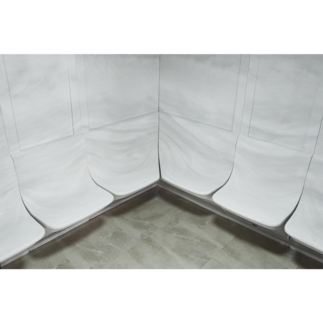 MUE-1816 Dry sauna with 6 kW heater + steam | Panoramic Glass | Ready to Assemble