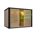 MUE-1401 Dry sauna with HARVIA 12 kW heater | Panoramic Glass | Ready to Assemble