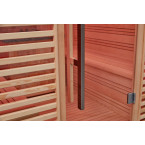 MUE-1401 Dry sauna with HARVIA 12 kW heater | Panoramic Glass | Ready to Assemble