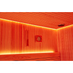 MUE-1401 Dry sauna with HARVIA 12 kW heater | Panoramic Glass | Ready to Assemble