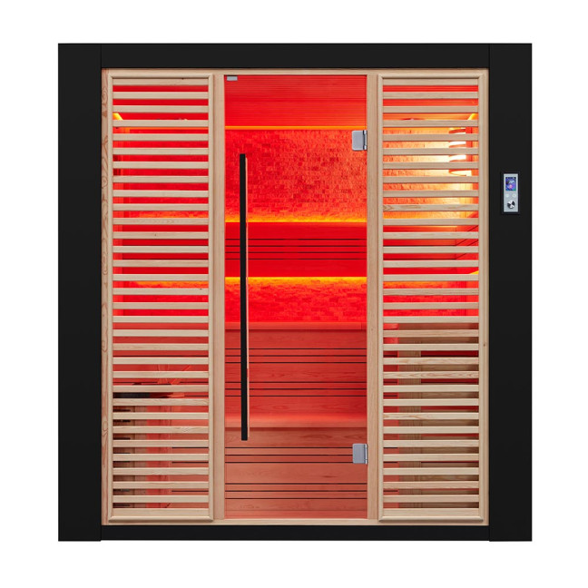 MUE-1402 Dry sauna with HARVIA 6kW heater | Panoramic Glass | Luxury Relaxation