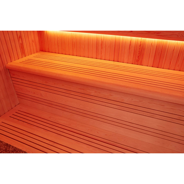 MUE-1401 Dry sauna with HARVIA 12 kW heater | Panoramic Glass | Ready to Assemble