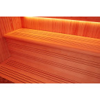 MUE-1401 Dry sauna with HARVIA 12 kW heater | Panoramic Glass | Ready to Assemble