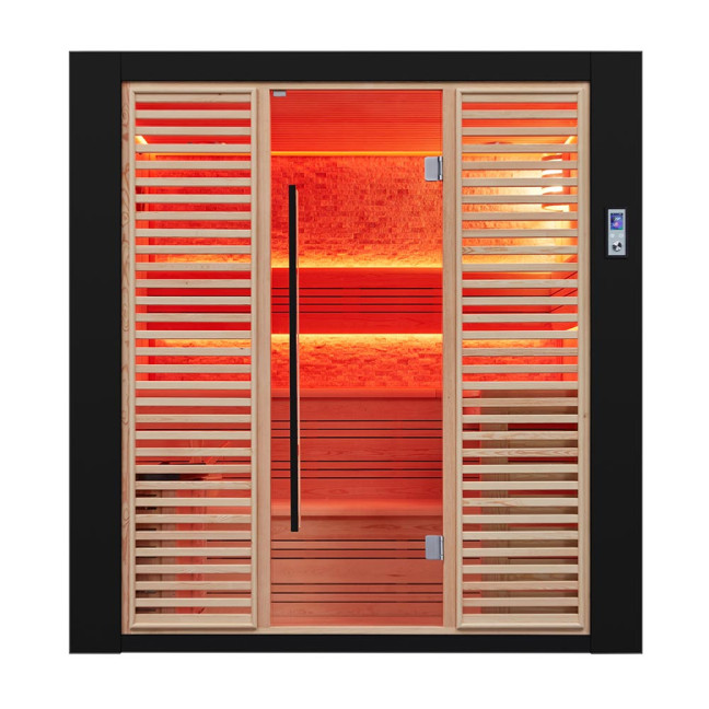 MUE-1402 Dry sauna with HARVIA 6kW heater | Panoramic Glass | Luxury Relaxation
