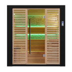 MUE-1402 Dry sauna with HARVIA 6kW heater | Panoramic Glass | Luxury Relaxation